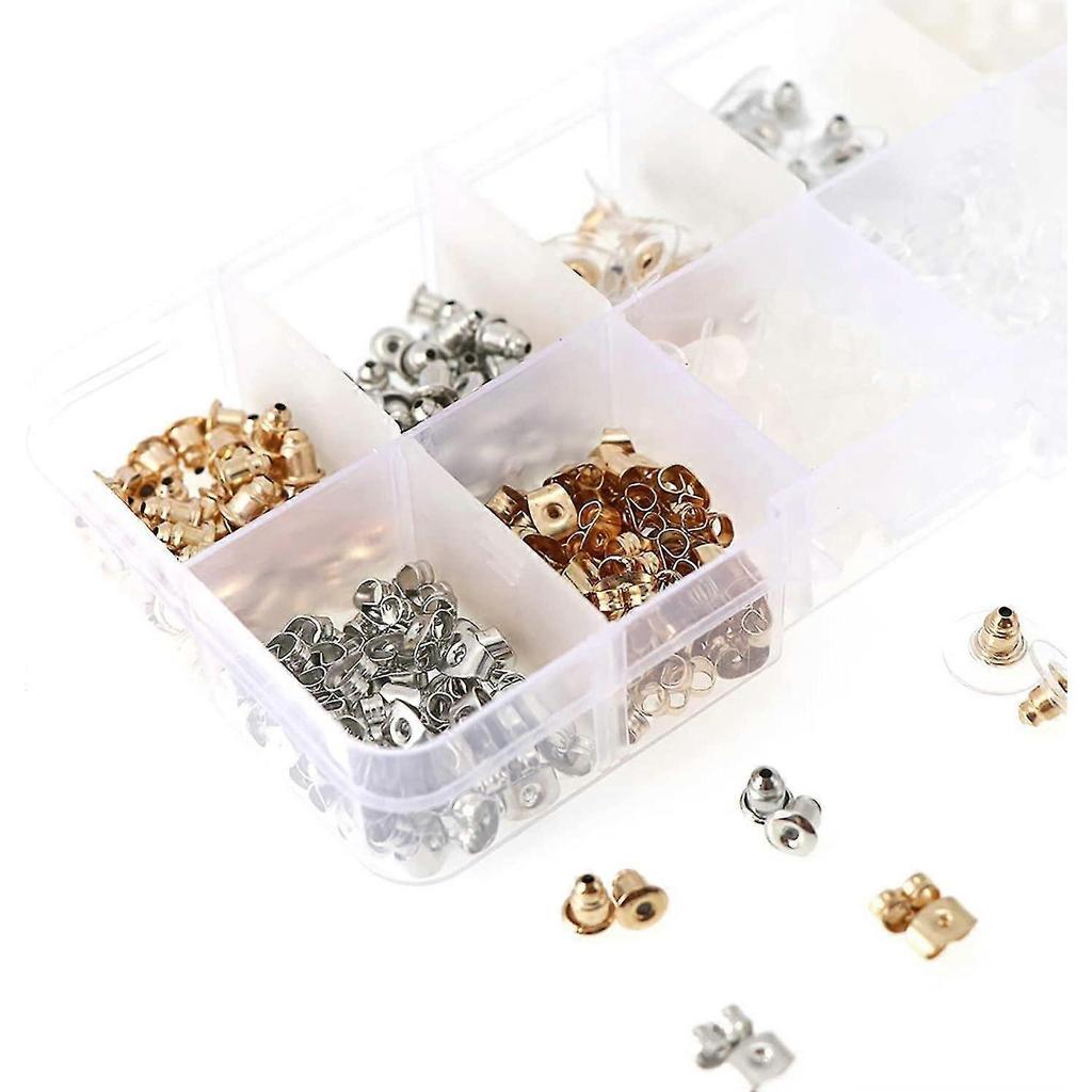 10 Styles 530 Pieces Earring Clasps,earring Push Clasps Butterfly Shape Metal