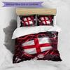Set Biancheria da Letto Stampata Calcio Inghilterra 3 Pezzi Copriletto Traspirante Accogliente come Regalo per la Casa Nuova o per le Feste