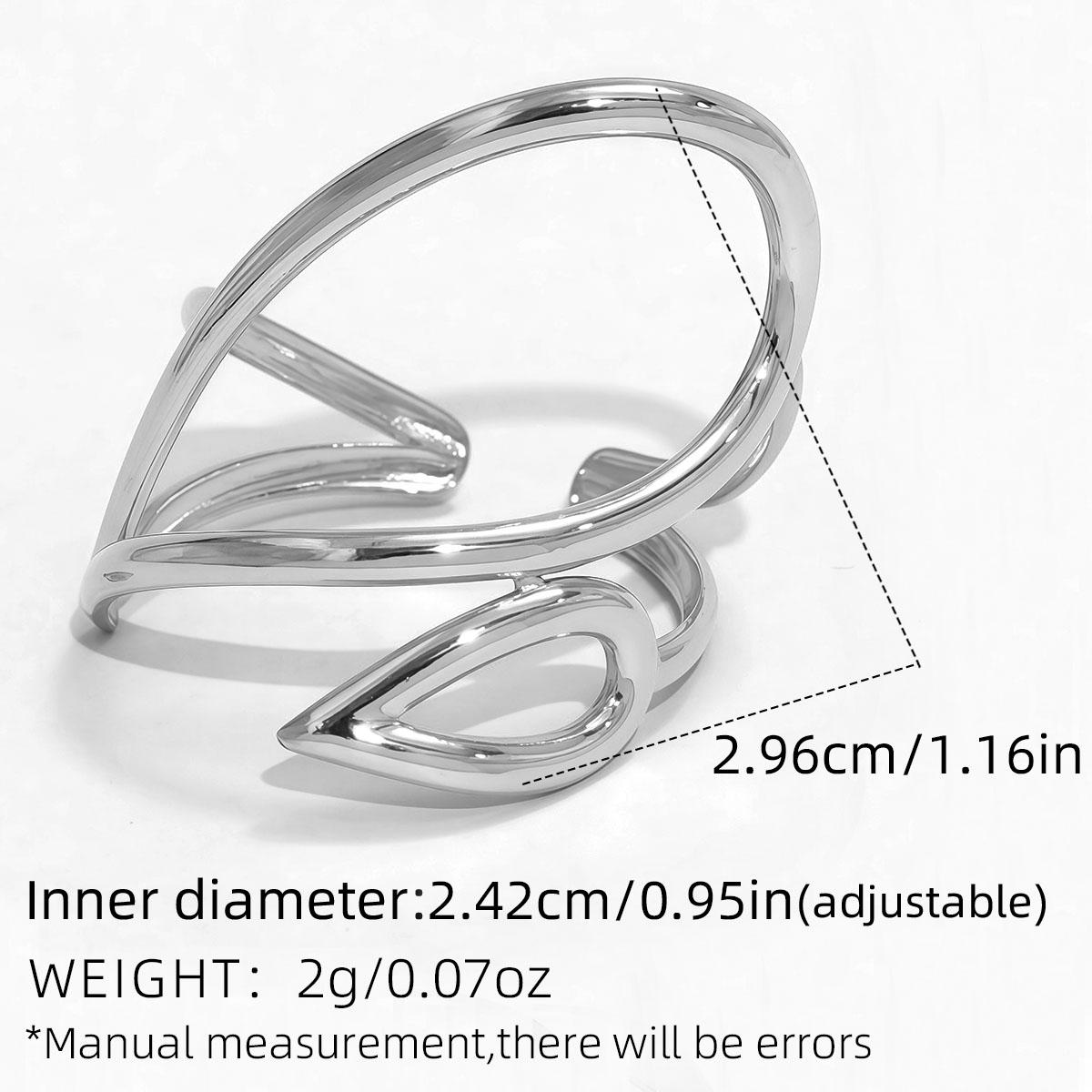 

Fashion Geometric Line Design Stainless Steel Ring 18K Gold Plated Waterproof Ladies Zircon For Daily Wear Vacation Seaside Etc resizable