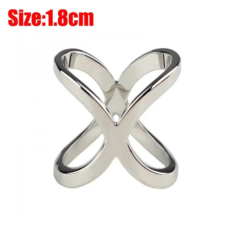 Fashion Cross Scarf Clip X Shape Metal Brooches for Women Hollow Bow Scarves Buckle Holder Shawls Jewelry Clothing Accessories