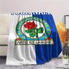 1PC Custom Name Blackburn Rovers Patterned Flannel Blanket Suitable For All Seasons for Home Decor Warmth and Comfort Gifts Holiday Present