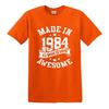 40th Birthday Awesome Made In 1984 TShirt Unisexs Unisexs Present Gift Top Tee