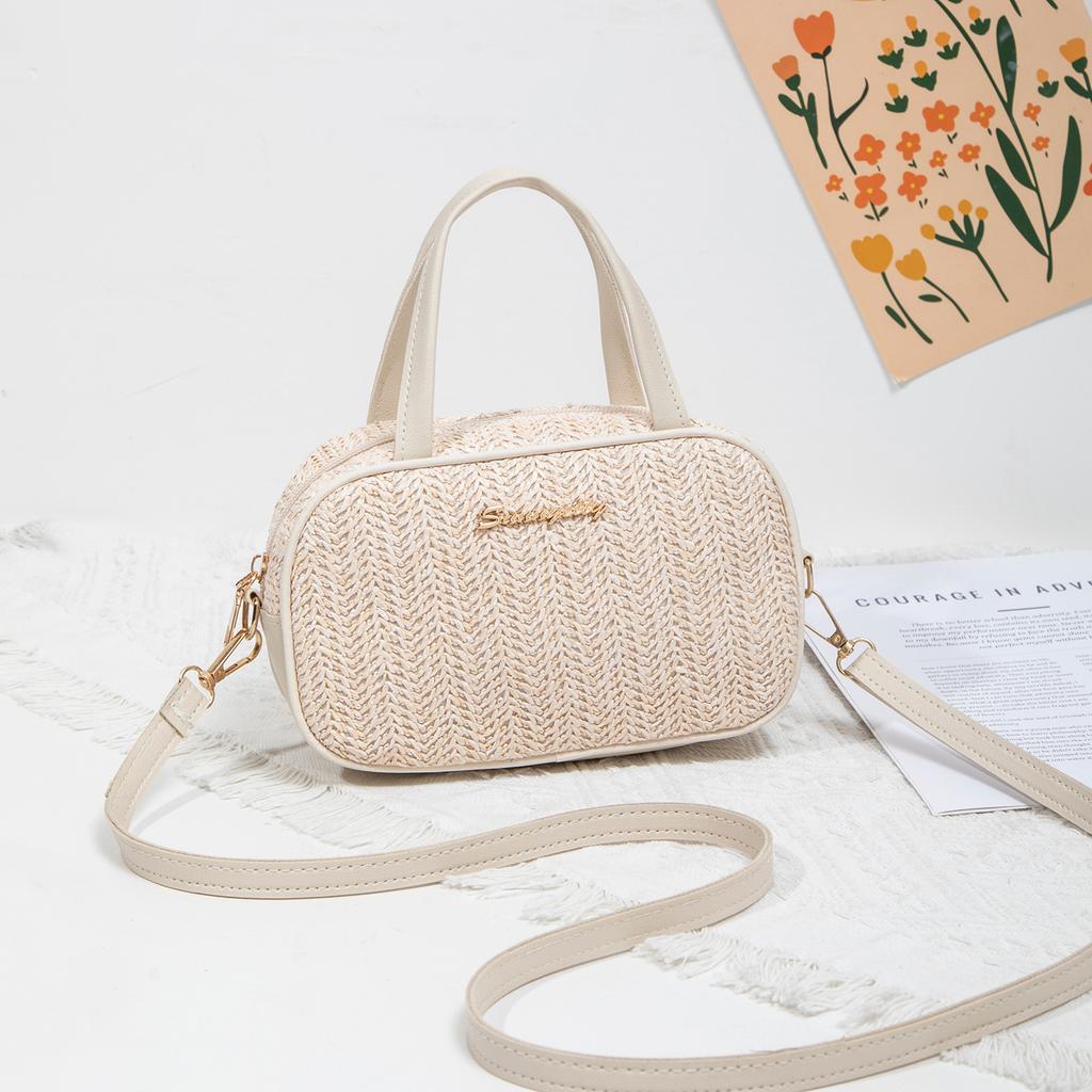 JYL TS Women's Sling Bags  Messenger Bag 005 Hand Hold Woven Rhombus Wave Texture Women Bag