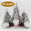 3pcs Set Knitted Faceless Doll Christmas Tree Ornaments Hanging Decorations Old Mam Doll Home DIY Holiday  New Year Supplies