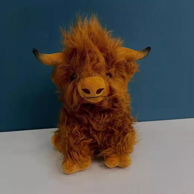 Scottish Highland Cow Simulation Plush Toy for Children - Long-Haired Yak Doll