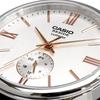 CASIO BESIDE Quartz Sapphire Brown Leather International Model [Casio] Men's Watch, Glass, BMS-100L-5AV, Band, 24-Hour Display, Silver, [Used]