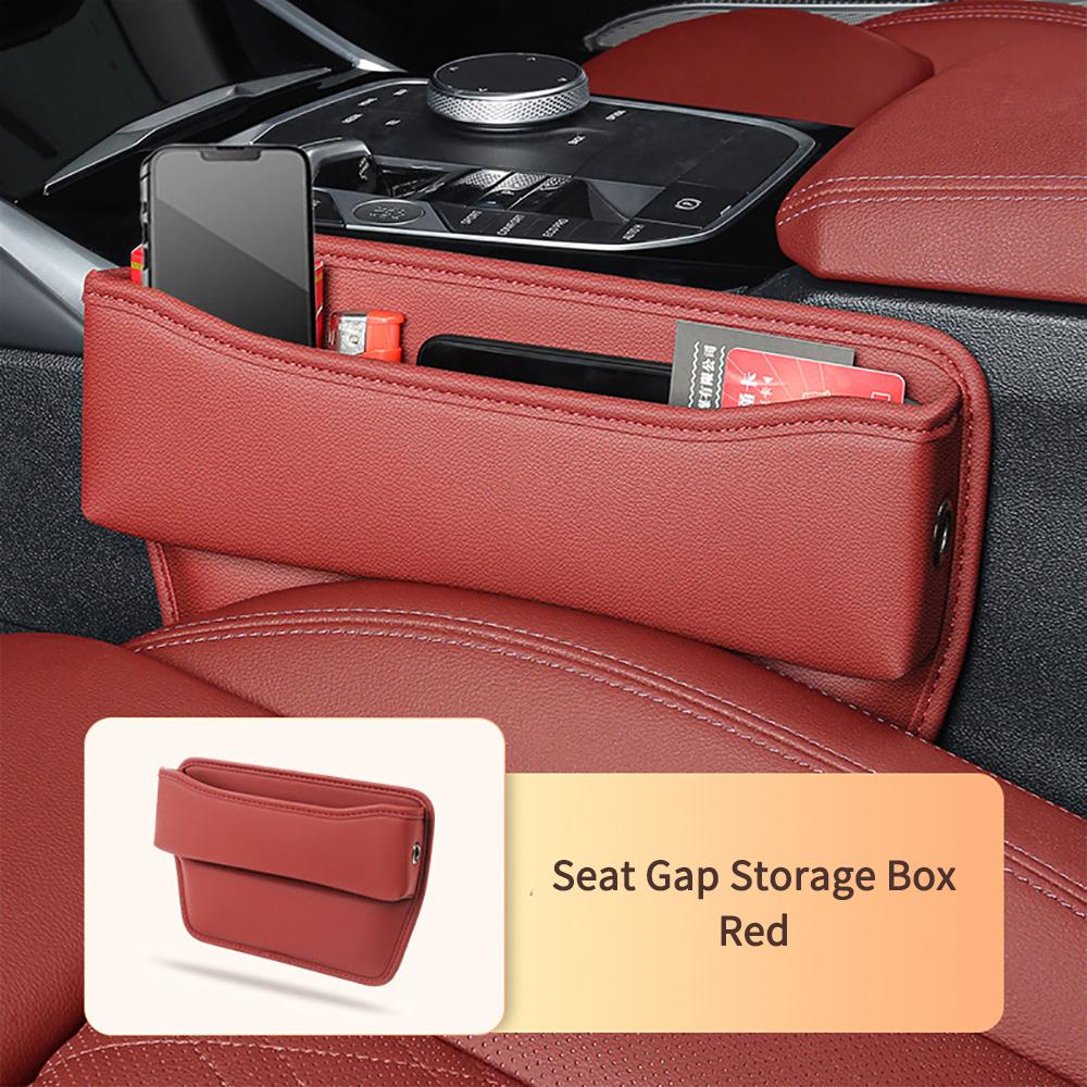 Universal Crevice Side Storage Pocket Wallet Keys Card Phone Holder Multifunction Car Seat Gap Organizer Storage Box Leather