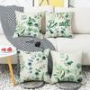 New Summer Pillow Case Eucalyptus Leaf Plant Print Pillow Decorative Sofa Bedside Backrest Pillow Case