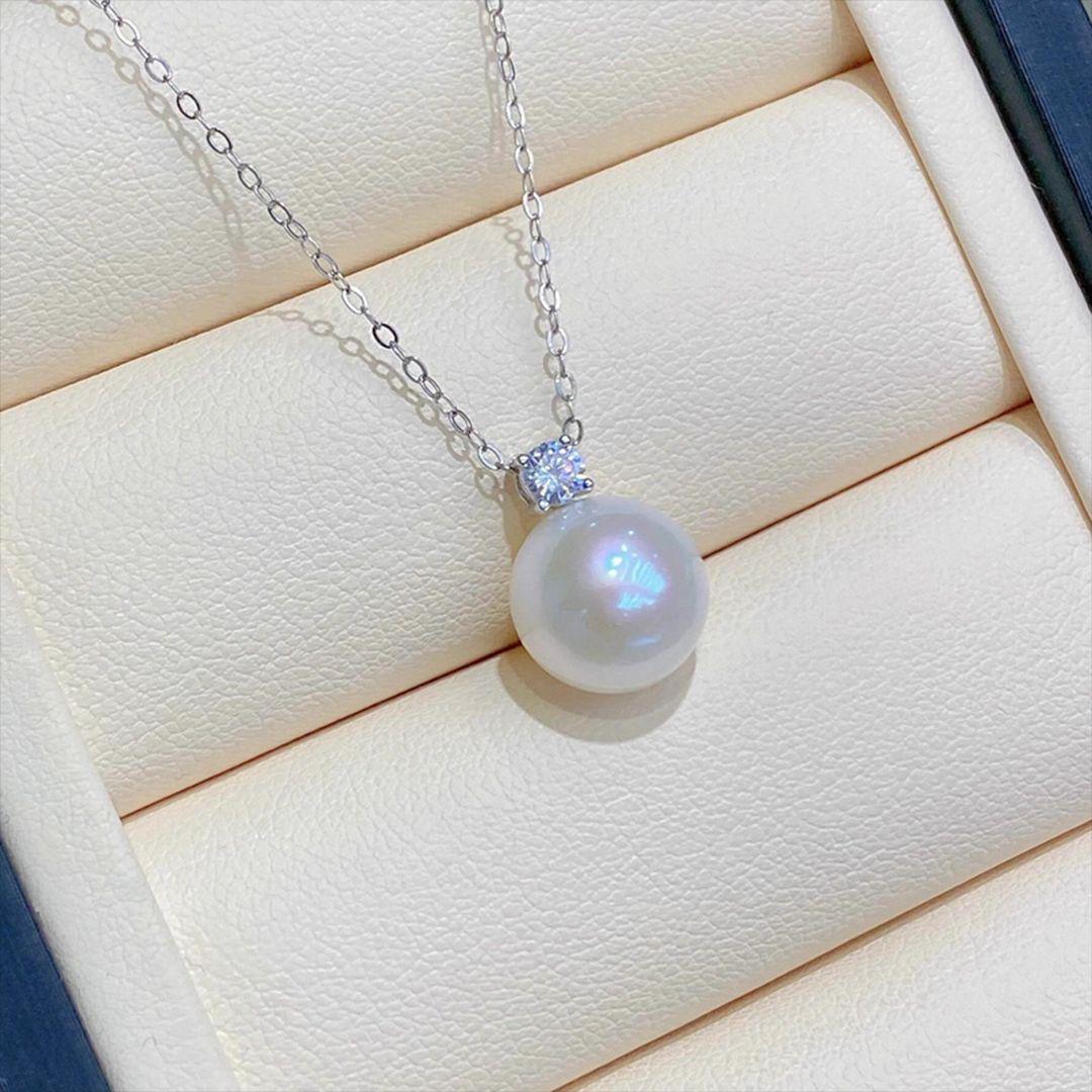 S925 Sterling Silver Diana Pearl Pendant Necklace for Women - Elegant Summer Clavicle Chain