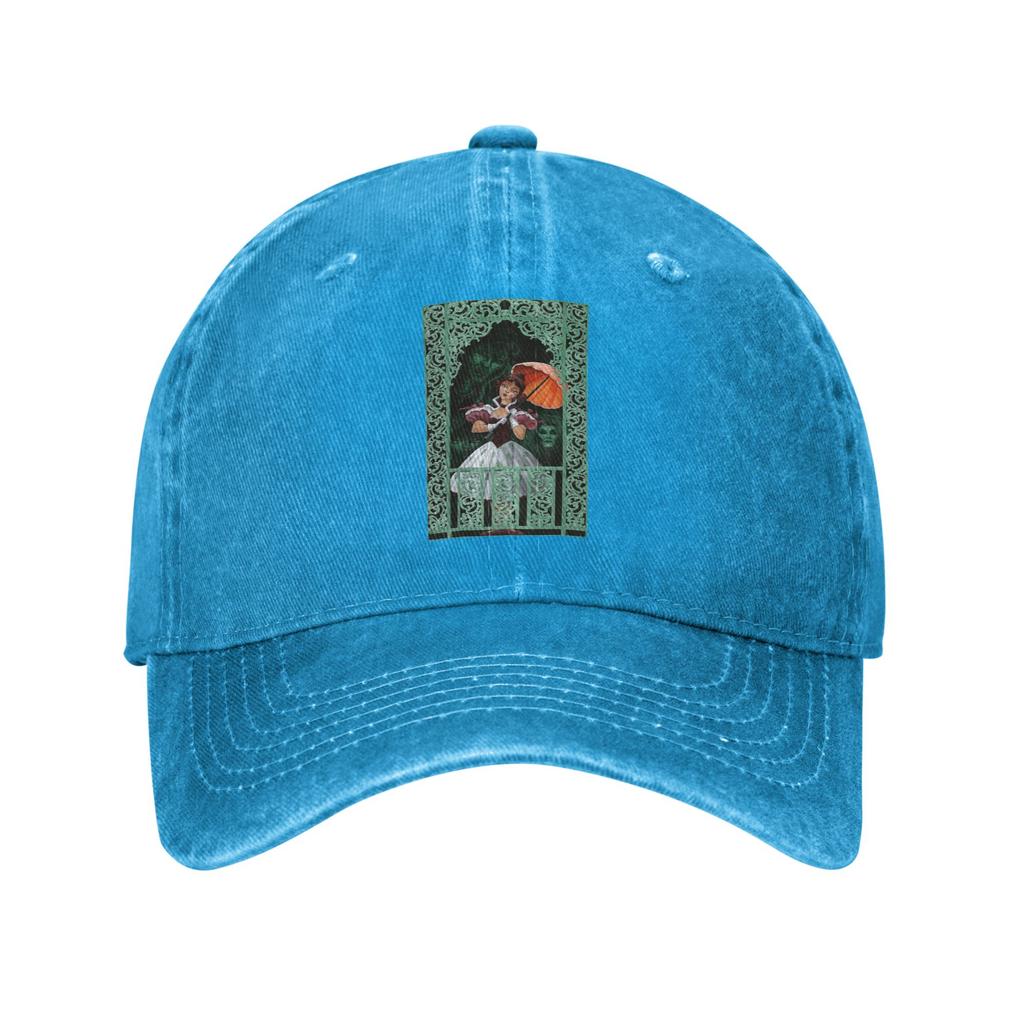 Gothic Vampire Halloween Haunted Mansion Baseball Caps Snapback Washed Denim Hats Casquette Streetwear Baseball Cowboy Hat