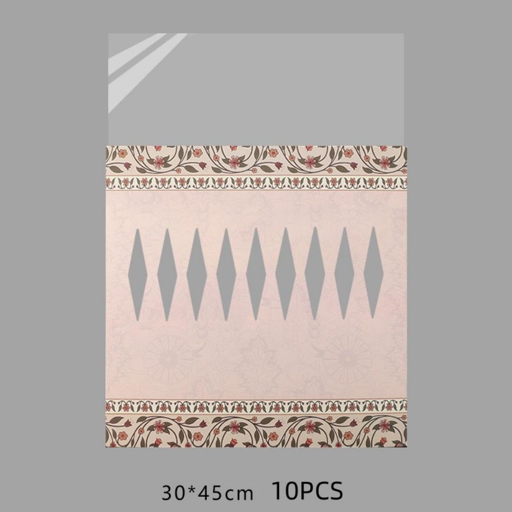 10pcs Transparent Waterproof Rose Flower Wrapping Paper Waterproof Romantic Flowers Packaging Bags Festival Plastic Wholesale