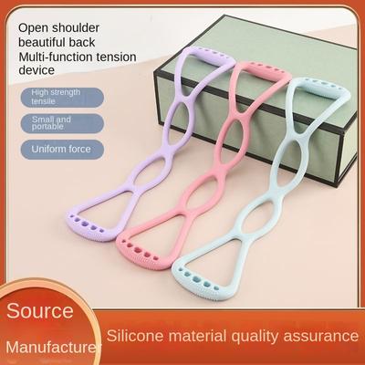 Yeni stil çekmeli göğüs yayı yoga esneme kemeri sekiz şeklinde çekme ipi omuz açıcı güzel sırt silikon çekme kemeri