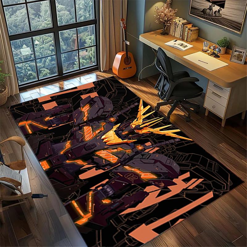

Bedroom Gundam Carpet Large Area Non Slip Washable Floor Mat Gamer Room Decor 60x90cm