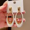 New Geometric Hollow Exaggerated Large Earrings with High-end and Niche Design, Cold and Exquisite Earrings