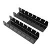 2Pcs Baseball     Plastic Hat Display Storage Stand Rack Holder Rectangle Black