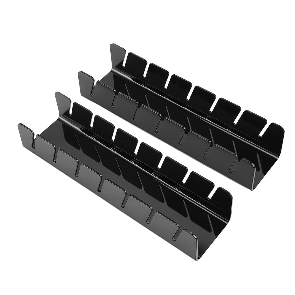 2Pcs Baseball Plastic Hat Display Storage Stand Rack Holder Rectangle Black
