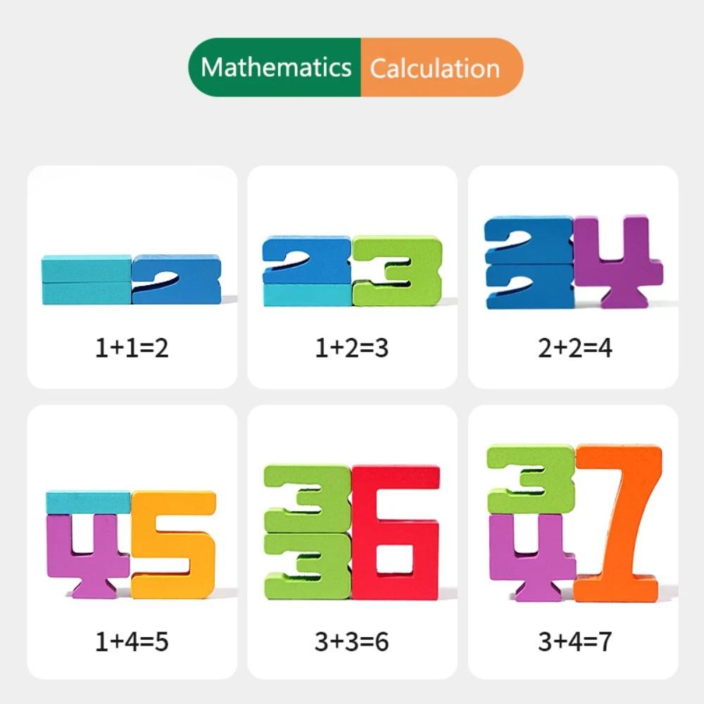 Wooden Digital Building Blocks Creative Puzzle Stacking Toys Montessori Educational Toys for Kids Preschool Learning Activities