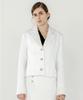 Ish Sequin Tweed Blazer Jacket (White)