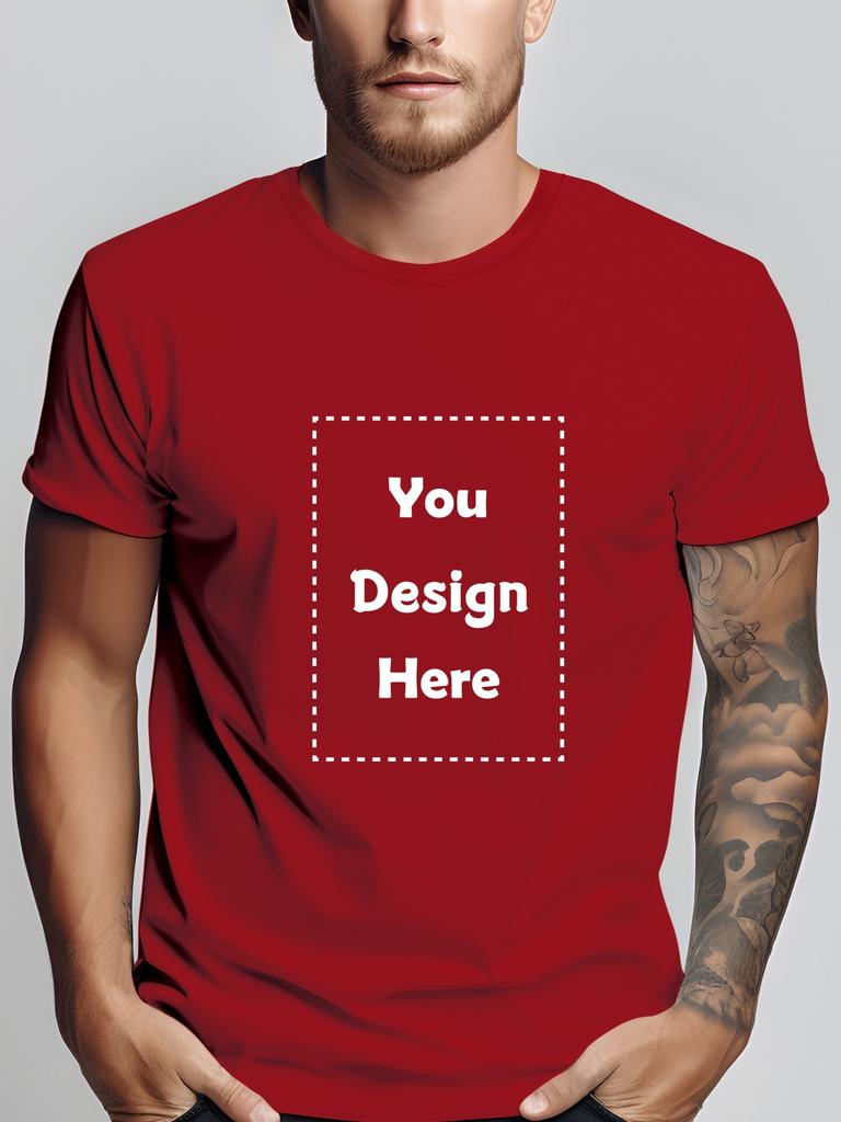 Customizable Mens 100 cotton TShirt Machine Washable  Dry Cleanable Custom Design for Casual Outings Custom T Shirt