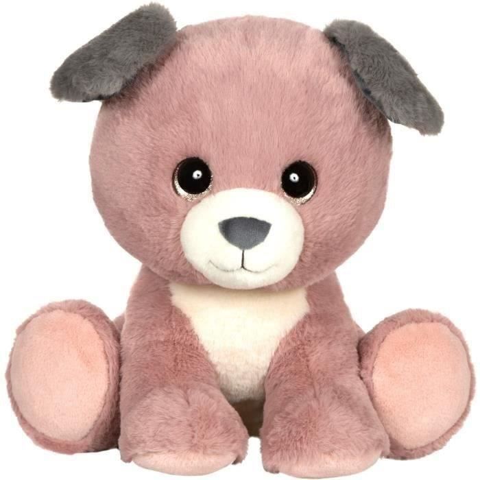 Peluche Puppy Eyes Pets - GIPSY TOYS - Chien Rose Et Gris - 40 CM