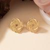 Simple Alloy Geometric Earrings Line Winding Twist Hollow Knotted Earrings Stud Earrings Jewelry