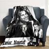 Name Custom Leonardo DiCaprio Print Flannel Blanket High Quality Warm Comfortable Cover for All Seasons Perfect for Gifts Home Decor