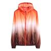 Women's Fashion Gradient Printed Hooded Tops Outdoor Sunscreen Coat