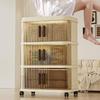 Folding Storage Cabinet Storage Box Multi-layer Wardrobe Multi-layer Clothes Storage Cabinet Foldable Transparent Storage Cabinet