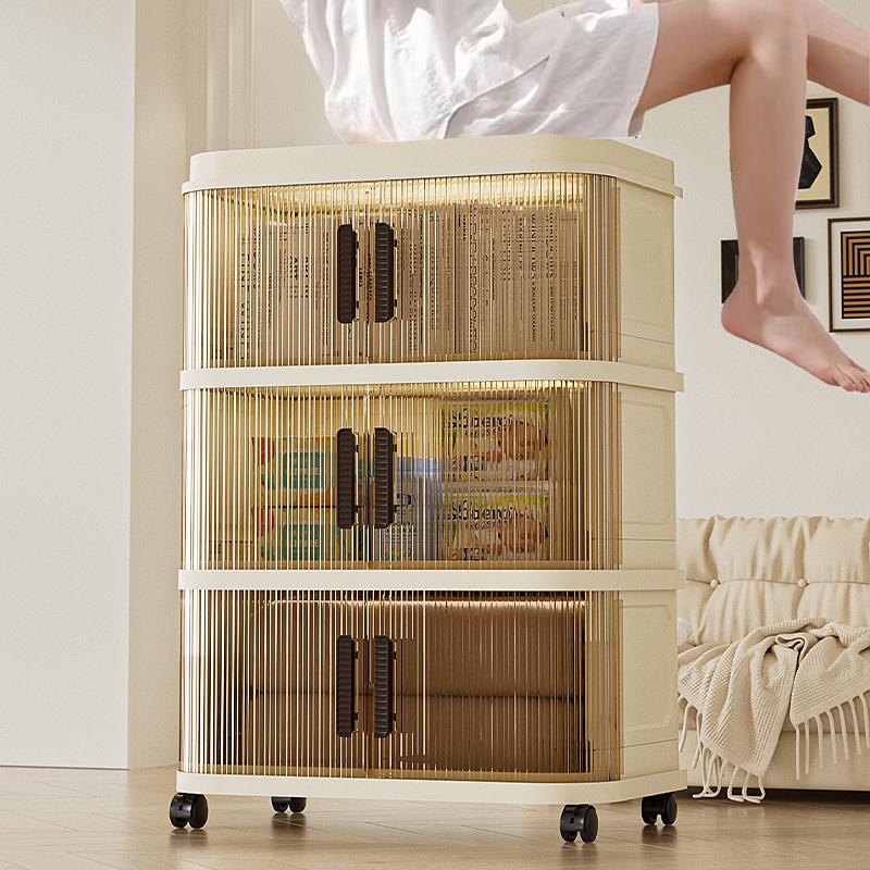 Folding Storage Cabinet Storage Box Multi-layer Wardrobe Multi-layer Clothes Storage Cabinet Foldable Transparent Storage Cabinet