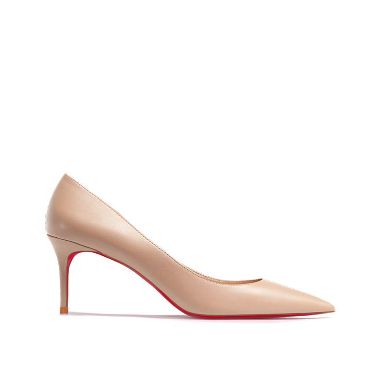 Fashion New pointed shallow mouth high heels with thin heels, matte fashion white commuting single shoes, soft sole size