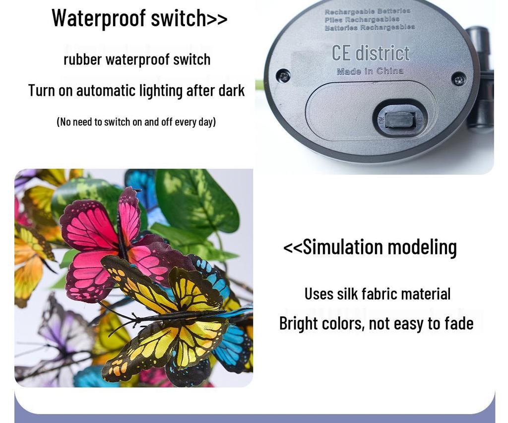 Waterproof Butterfly Lawn Lights: High-Value Villa Courtyard Illumination with Luminous Insect Design