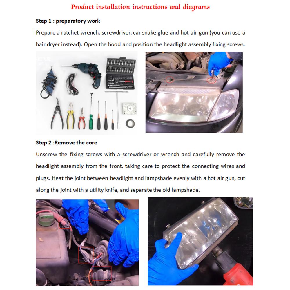 For Benz GLC W253 GLC200 GLC260 GLC300 2016 2017 2018 2019 Car Headlight Headlamp Clear Lens Auto Shell Cover