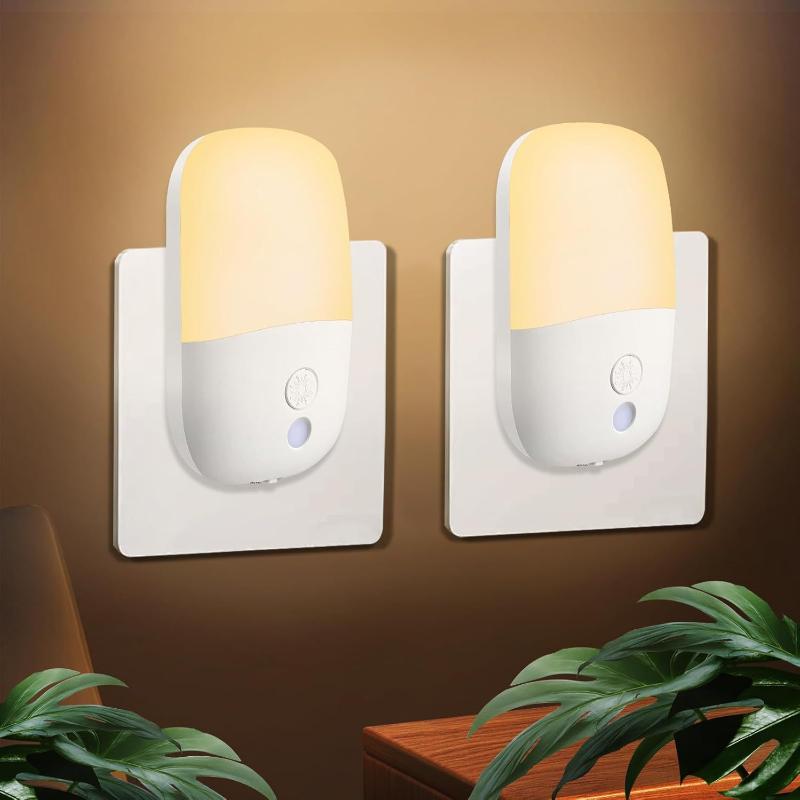 Safe LED Night Light for Kids Sleep Dusk to Dawn Sensor Mountable US EU Plug for Nursery Hallway Bathroom
