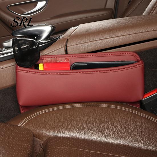 Vehicle Console Storage Box Car Seat Gap Organizer Box, Faux Leather Multifunction Filler for Crevice Side Pocket, Universal Wallet Key Card