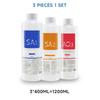 3 Bottle Hydro Aqua Peel Solution - Facial Serum for Hydra Dermabrasion Small Bubble Machine & Deep Skin Cleaning