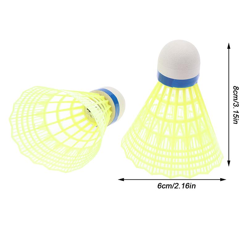 1Pcs Lighting Badminton Head Led Luminous Colorful Goose Feather Shuttlecock Outdoor Sports Entertainment Night Training Ball
