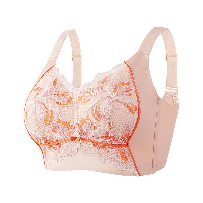 Plus Size Women's Summer Breathable Large Breasts Show Small Retraction Breast Adjustment Underwear