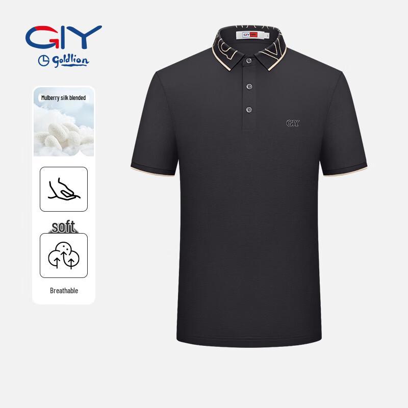 Goldlion GY Men s Silk Blend Breathable Polo T-Shirt M