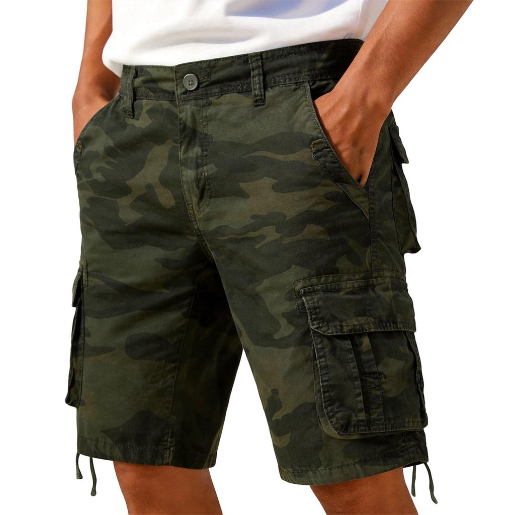 Men's Cargo Shorts Casual Relaxed Fit Cotton Shorts With Multi Pockets