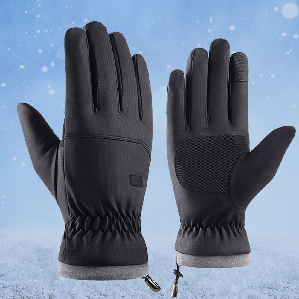 Waterproof Winter Cycling Gloves Anti-Slip Riding Protective Mittens Cold-proof Gloves Motorcycle