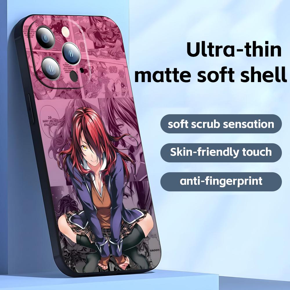 Shokugeki No Soma Handyhülle Für iPhone 16 16e 15 14 13 12 11 Plus Mini Pro Max Weiche schwarze Stoßfeste Hülle