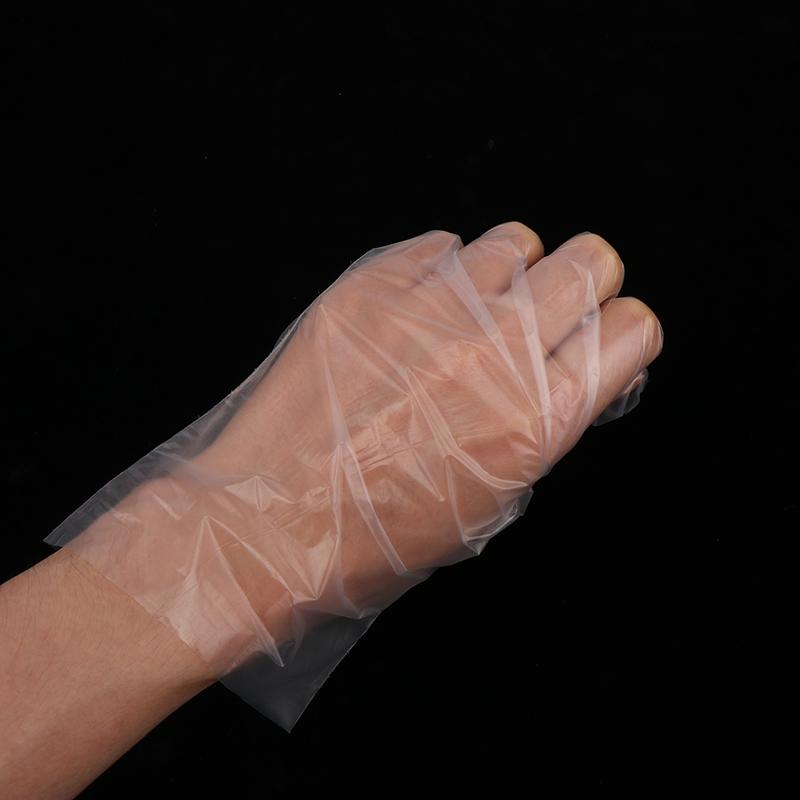 100Pcs Latex Free Gloves Tpe Disposable Gloves Transparent Non-Slip Acid Work Safety Food Grade Household Cleaning Gloves