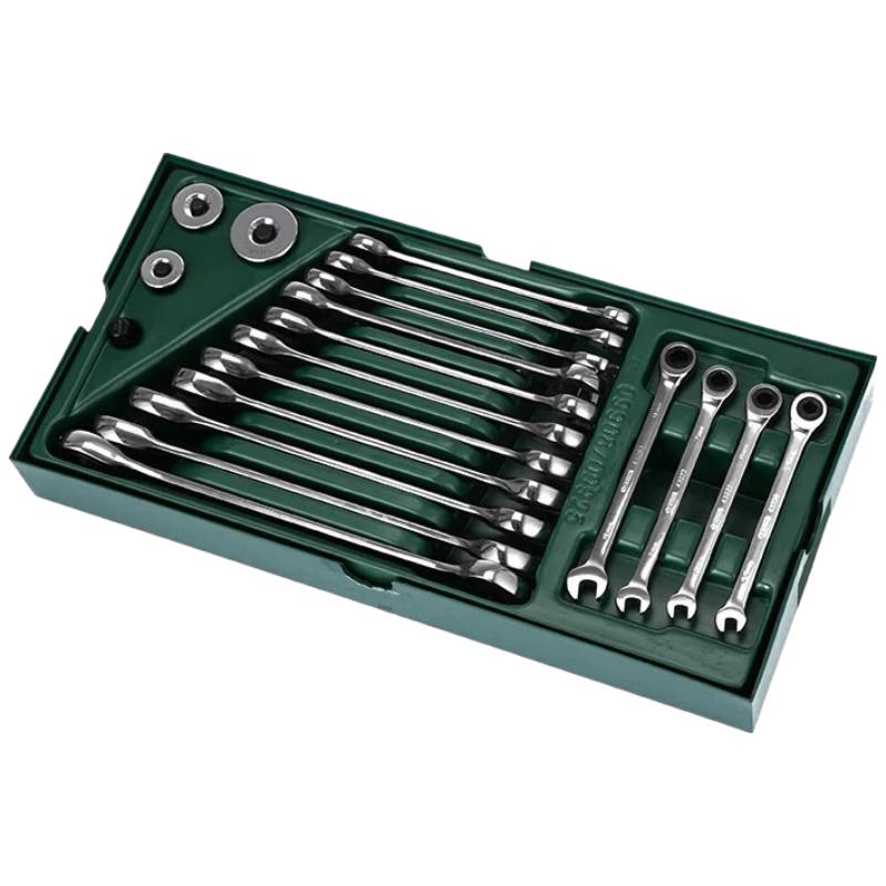 SATA 19-Piece Fully Polished Combination Wrench Set