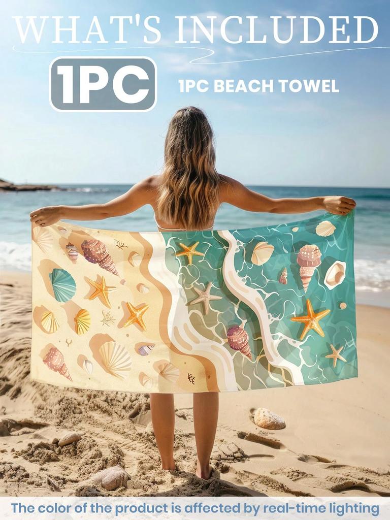 Vibrant Tropical Sunglasses and Hibiscus Print Quick Dry Lightweight Breathable Comfortable Beach Towel Summer Pool Outdoor Use