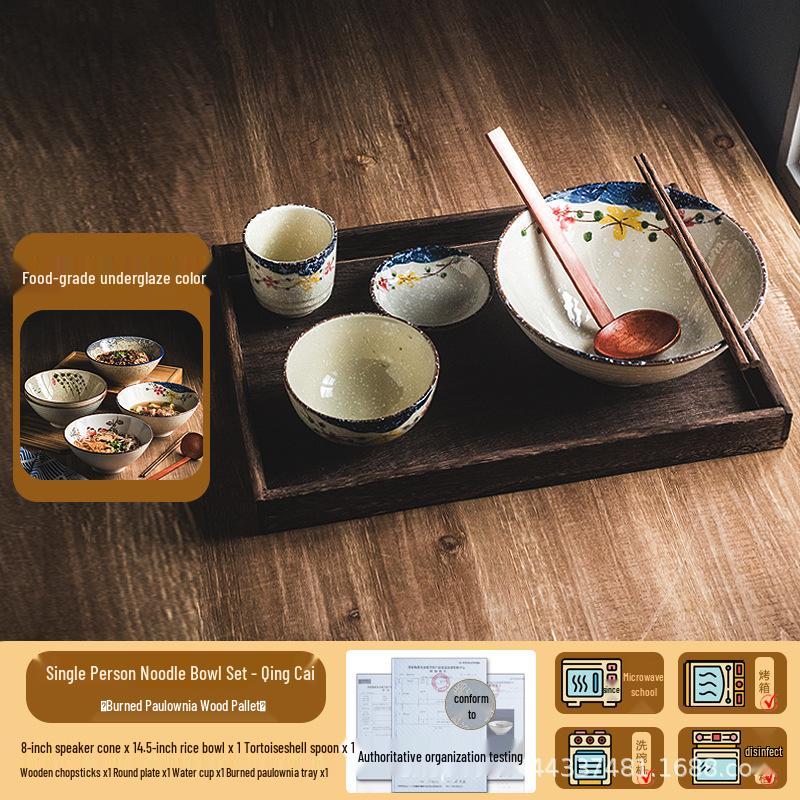 Japanese Ceramic Noodle Bowl - Large Conical Hat Design for Ramen and Soup (2025)