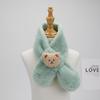 2025 Cartoon Faux Rabbit Fur Kids' Scarf: Plush Winter Neck Warmer for Boys & Girls