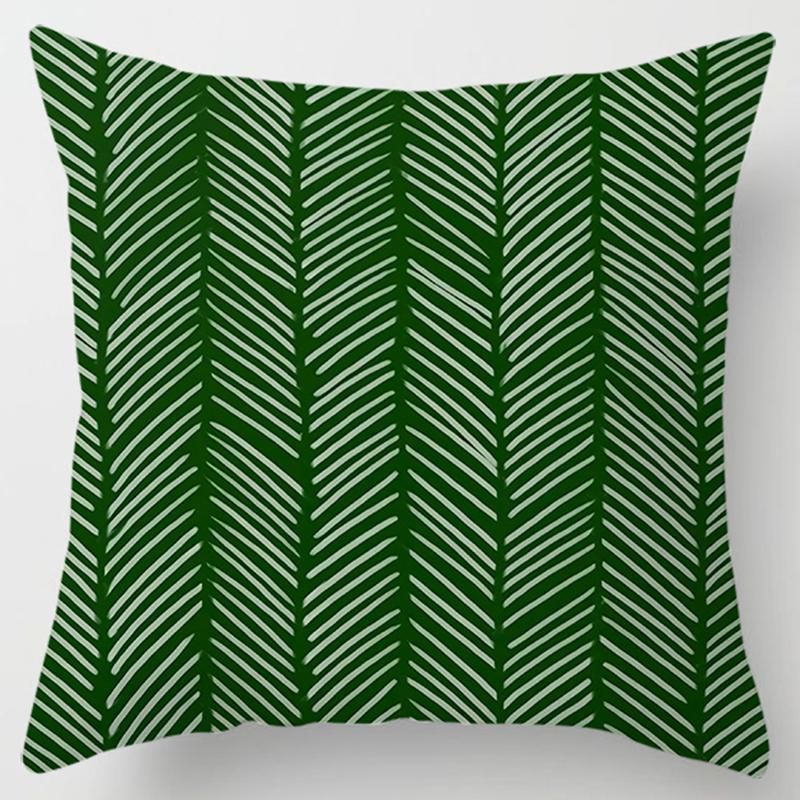 Kissenbezug quadratisch mit Grünpflanzenmuster, klassischer Kissenbezug, Bürobedarf, Auto, Wohnzimmer, Sofa, Mode