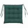 Seat Cushions 4 pcs Dark Green 40 x 40 x 6 cm Fabric