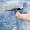 Window Cleaning Kit  Squeegee And Microfibre Window Cleaner - Car Cleaning Kit - 2-in-1 Combi Non-streak Glass Scrubber And Rubber Wiper