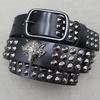 Pointed Rivets Cowhide Belt Men's Japanese Buckle Wolf Head 3D Decoration Women's Belt Punk Style